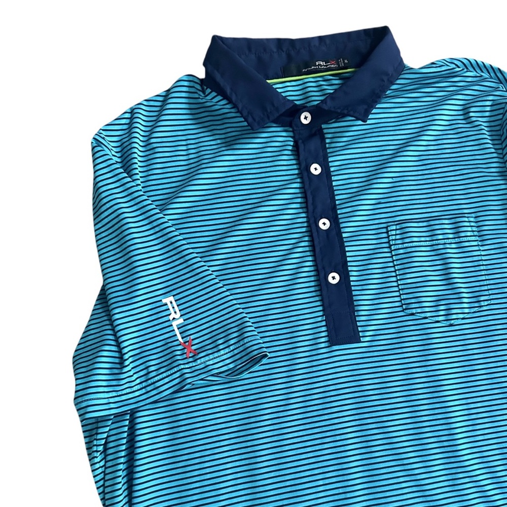 Men’s RLX Ralph‎ Lauren Striped Golf Polo size XL